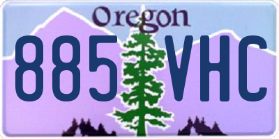 OR license plate 885VHC