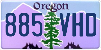 OR license plate 885VHD