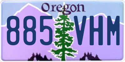 OR license plate 885VHM