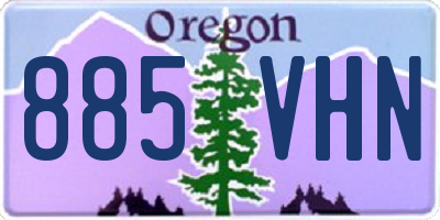 OR license plate 885VHN