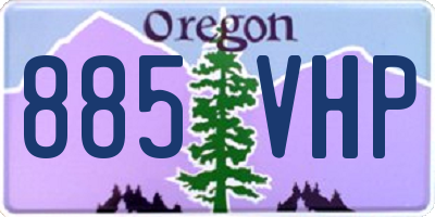 OR license plate 885VHP