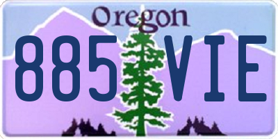 OR license plate 885VIE