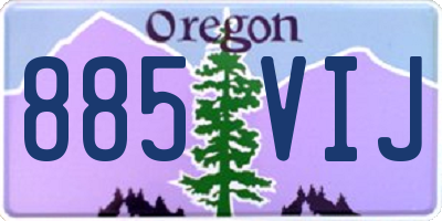OR license plate 885VIJ