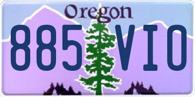 OR license plate 885VIO