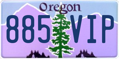 OR license plate 885VIP