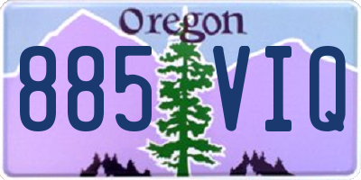 OR license plate 885VIQ