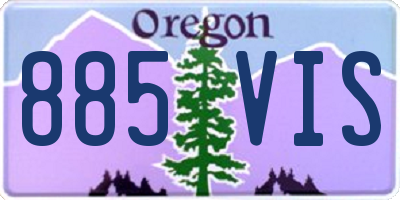 OR license plate 885VIS
