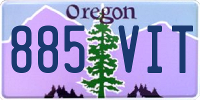 OR license plate 885VIT