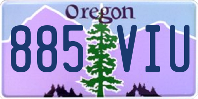 OR license plate 885VIU