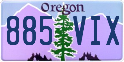 OR license plate 885VIX