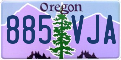 OR license plate 885VJA