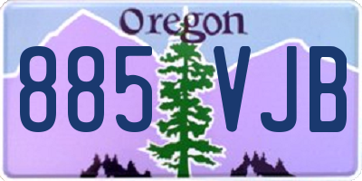 OR license plate 885VJB