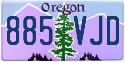OR license plate 885VJD