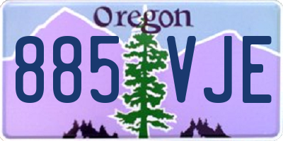 OR license plate 885VJE