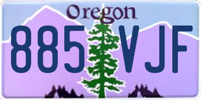 OR license plate 885VJF