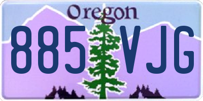 OR license plate 885VJG