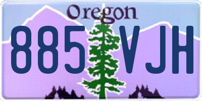 OR license plate 885VJH