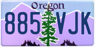 OR license plate 885VJK