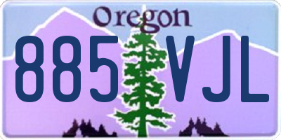 OR license plate 885VJL