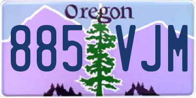 OR license plate 885VJM