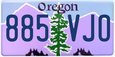 OR license plate 885VJO