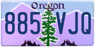 OR license plate 885VJQ