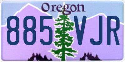 OR license plate 885VJR