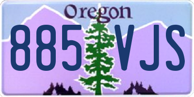 OR license plate 885VJS