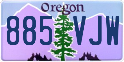OR license plate 885VJW