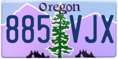 OR license plate 885VJX
