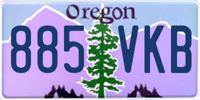 OR license plate 885VKB