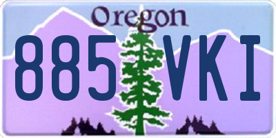 OR license plate 885VKI