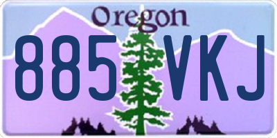 OR license plate 885VKJ