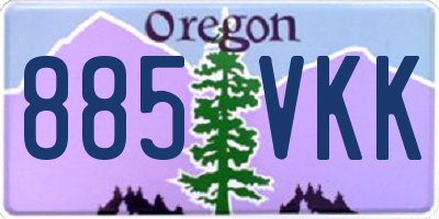 OR license plate 885VKK