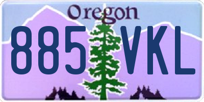 OR license plate 885VKL