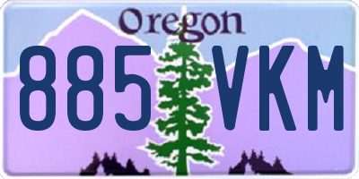 OR license plate 885VKM