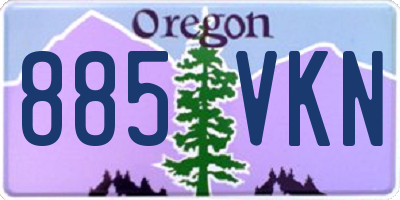 OR license plate 885VKN