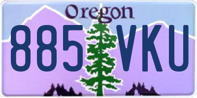 OR license plate 885VKU