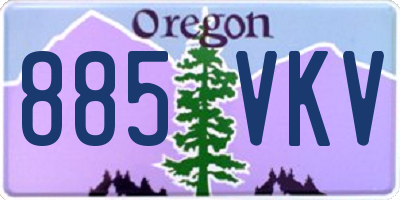 OR license plate 885VKV