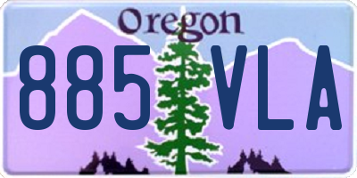 OR license plate 885VLA