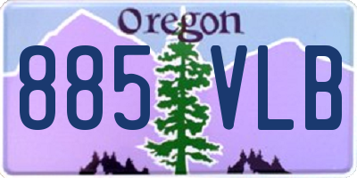 OR license plate 885VLB