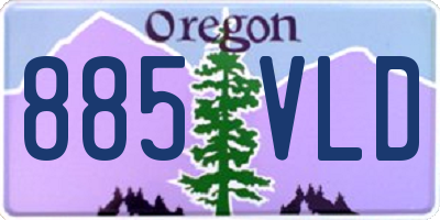 OR license plate 885VLD
