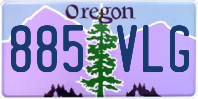 OR license plate 885VLG
