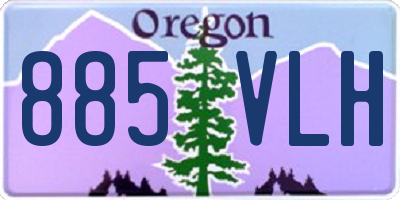 OR license plate 885VLH