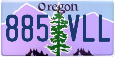 OR license plate 885VLL