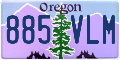 OR license plate 885VLM