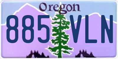 OR license plate 885VLN