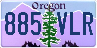 OR license plate 885VLR