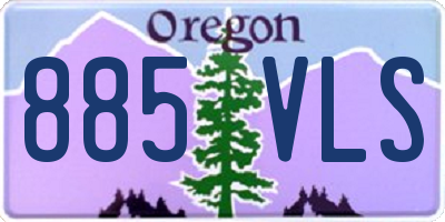 OR license plate 885VLS