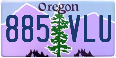 OR license plate 885VLU